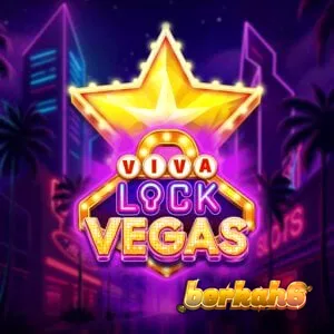 Tampilan visual slot Viva Lock Vegas dengan simbol buah neon dan jackpot ladder.